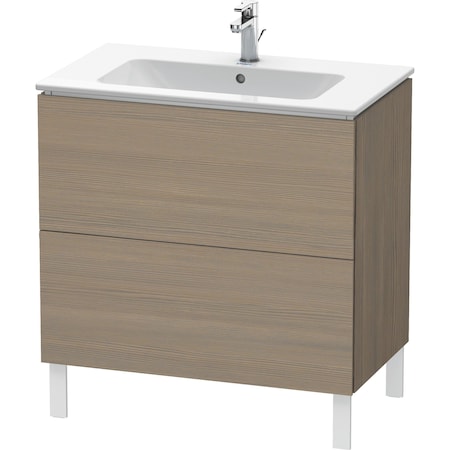 Duravit L-Cube Two Drawer Floorstanding Vanity Unit Oak Terra LC662603535